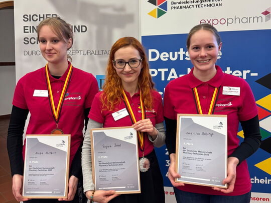Die drei Siegerinnen der Deutschen PTA-Meisterschaft 2025. Die drei Siegerinnen der Deutschen PTA-Meisterschaft 2025.